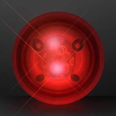 1.8" Blinky Red Rubber Bounce Ball, Impact Activated LED - BLANK