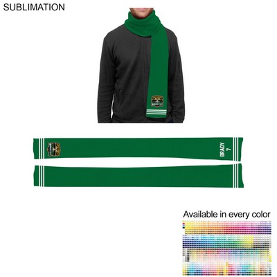 Team Scarf With Team logo and personalization, Sublimated edge to edge 2 Side (6"x60")