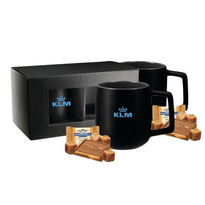 Set of Ceramic Mugs w/Ghirardelli Chocolate