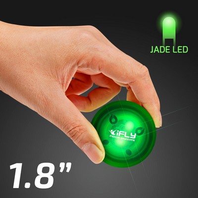 1.8" Blinky Green Rubber Bounce Ball, Impact Activated LED - PRINTED